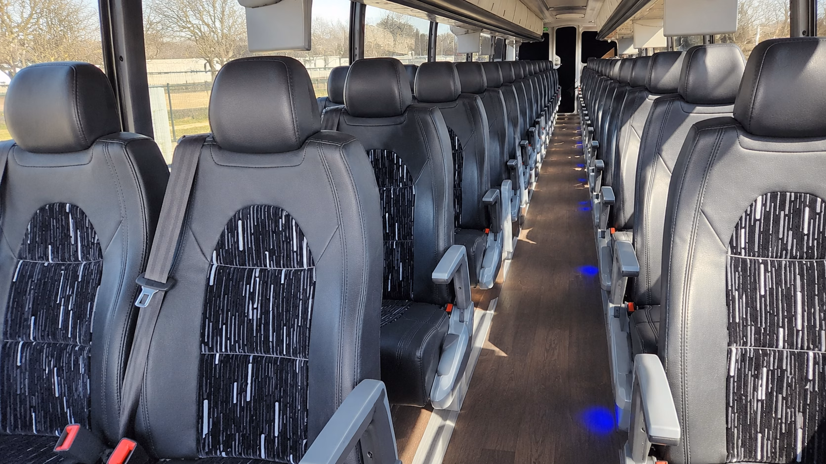 rather than splitting into five cars keep your group together on one bus out of brea
