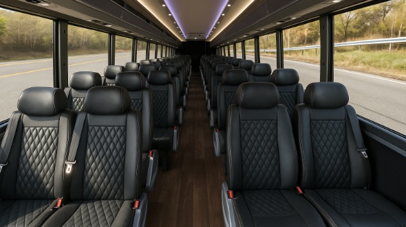Interior of Charter Bus Company Garden Grove's 15 Passenger Minibus in Garden Grove