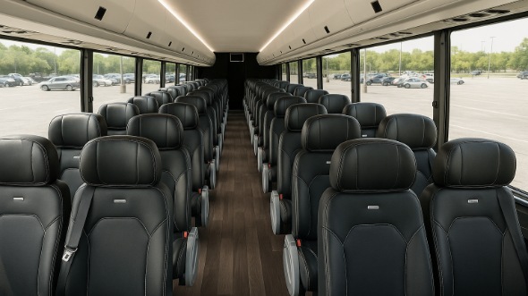 Interior of Charter Bus Company Garden Grove's 18 Passenger Minibus in Garden Grove