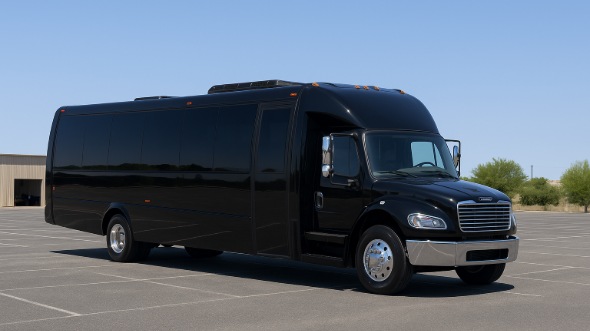Exterior of Charter Bus Company Garden Grove's 30 Passenger Minibus in Garden Grove