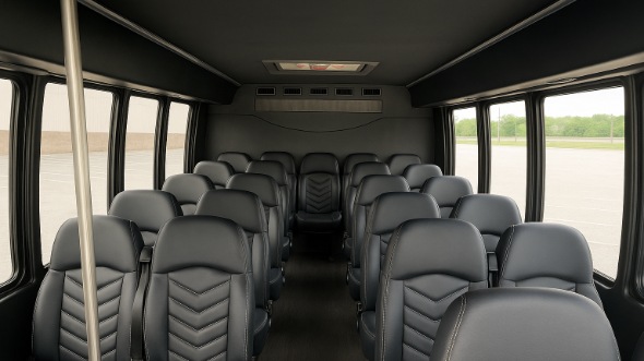 Interior of Charter Bus Company Garden Grove's 30 Passenger Minibus in Garden Grove