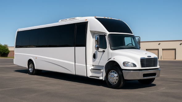 Exterior of Charter Bus Company Brea's 35 Passenger Minibus in Brea