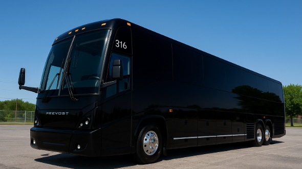 Exterior of Charter Bus Company Brea's 50 Passenger Charter Bus in Brea