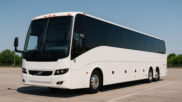 Exterior of Charter Bus Company Garden Grove's 54 Passenger Charter Bus in Garden Grove