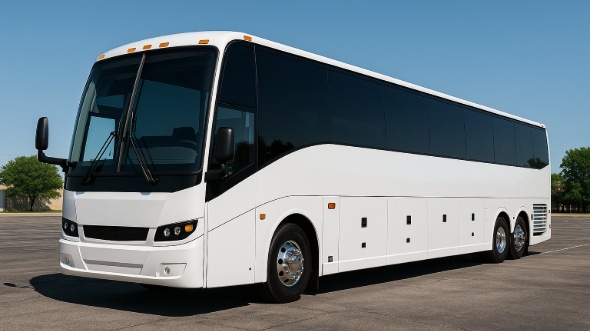 Exterior of Charter Bus Company Garden Grove's 55 Passenger Charter Bus in Garden Grove