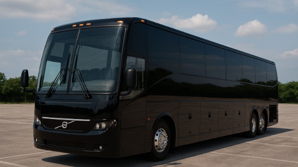 Exterior of Charter Bus Company Garden Grove's 56 Passenger Charter Bus in Garden Grove
