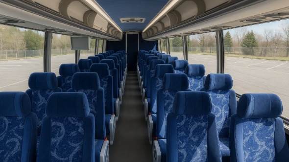 brea 50 passenger charter bus inside