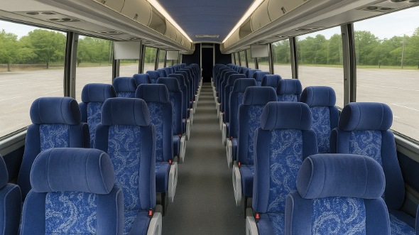 brea 56 passenger charter bus inside
