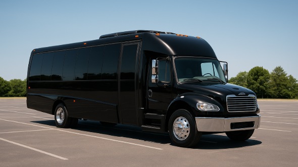 Exterior of Charter Bus Company Garden Grove's Party Bus in Garden Grove